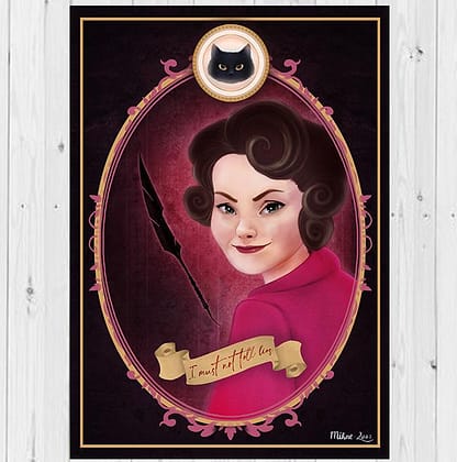 Affiche A4 ou A5 de l'illustration Dolores Ombrage de l'artiste Mihne